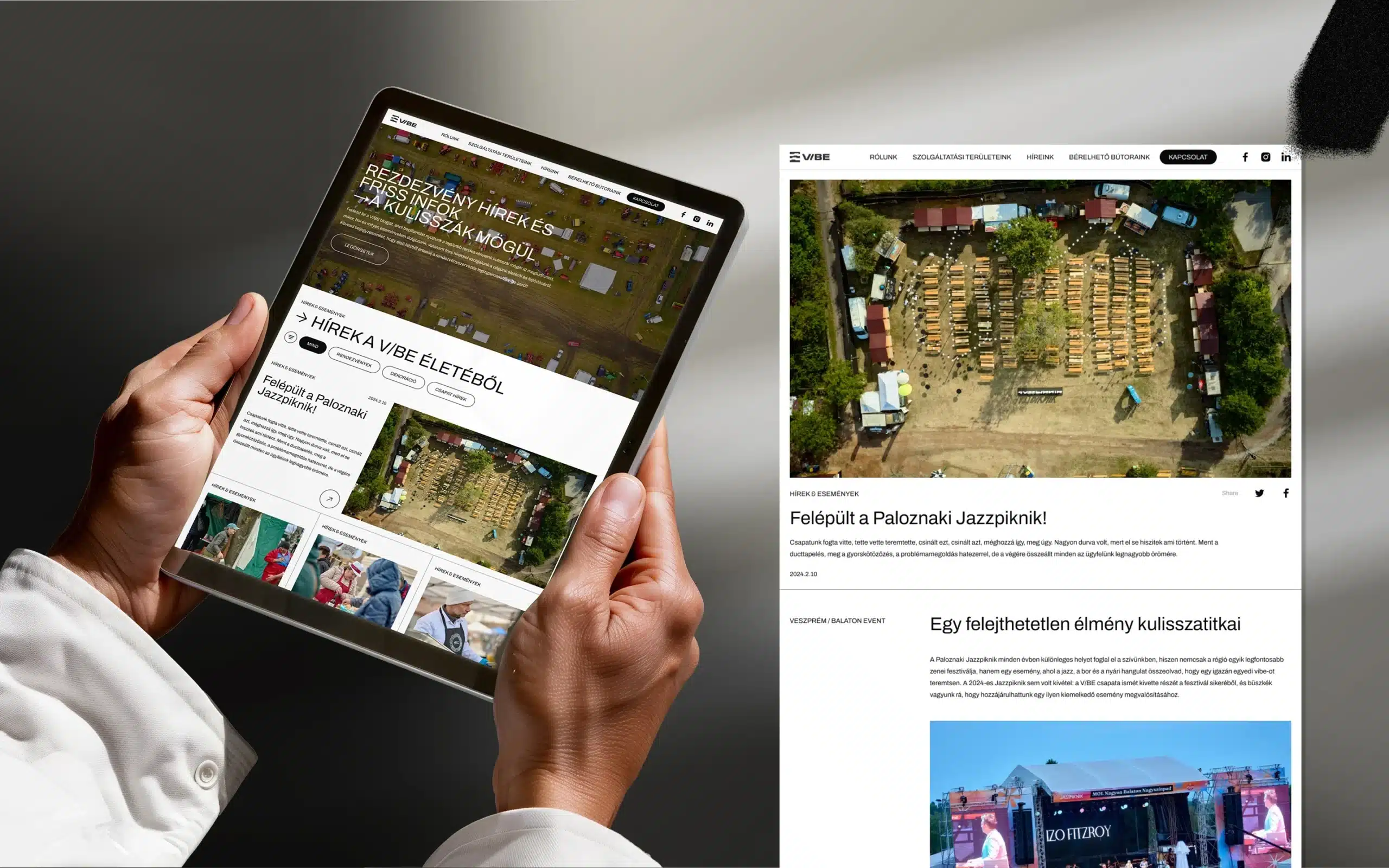 VIBE event UI es webfejlesztes solid agency